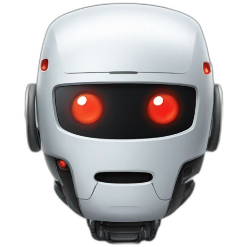 Robot with red glowing eyes emoji