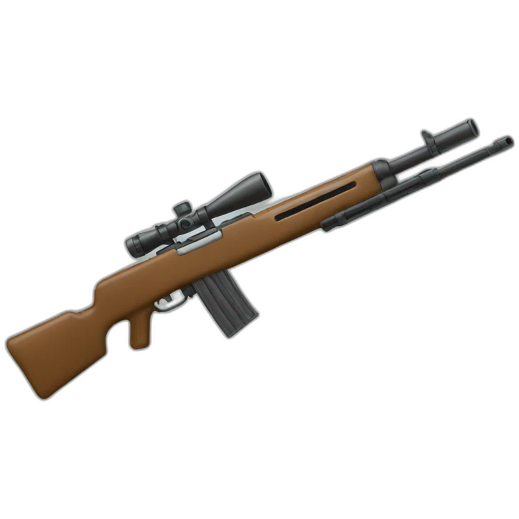 A rifle in the style of android blob emojis emoji
