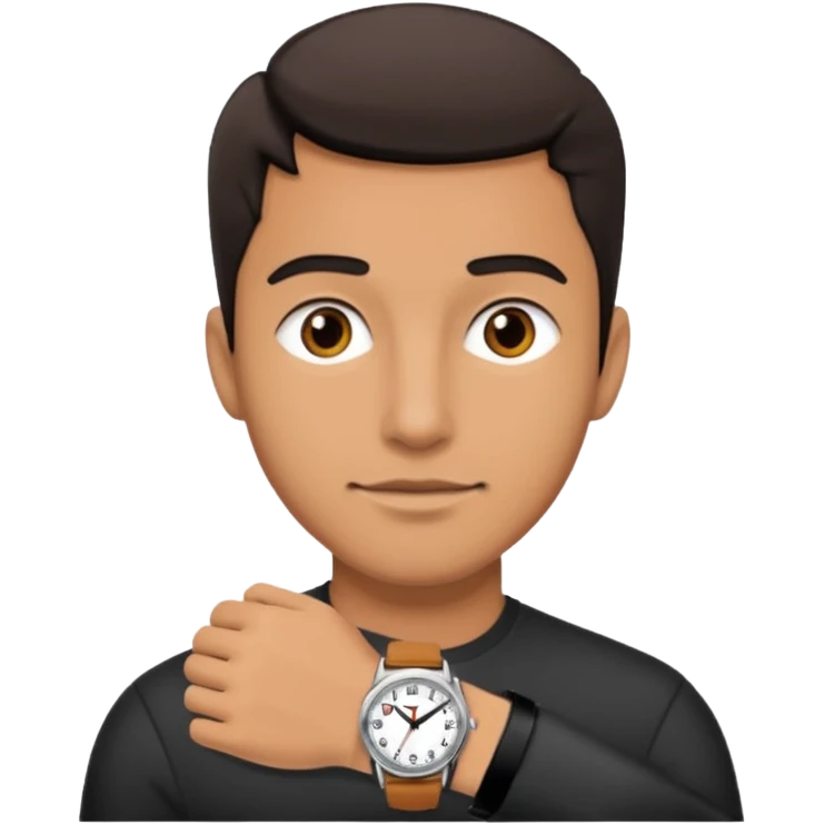man wearing a black strap watch emoji