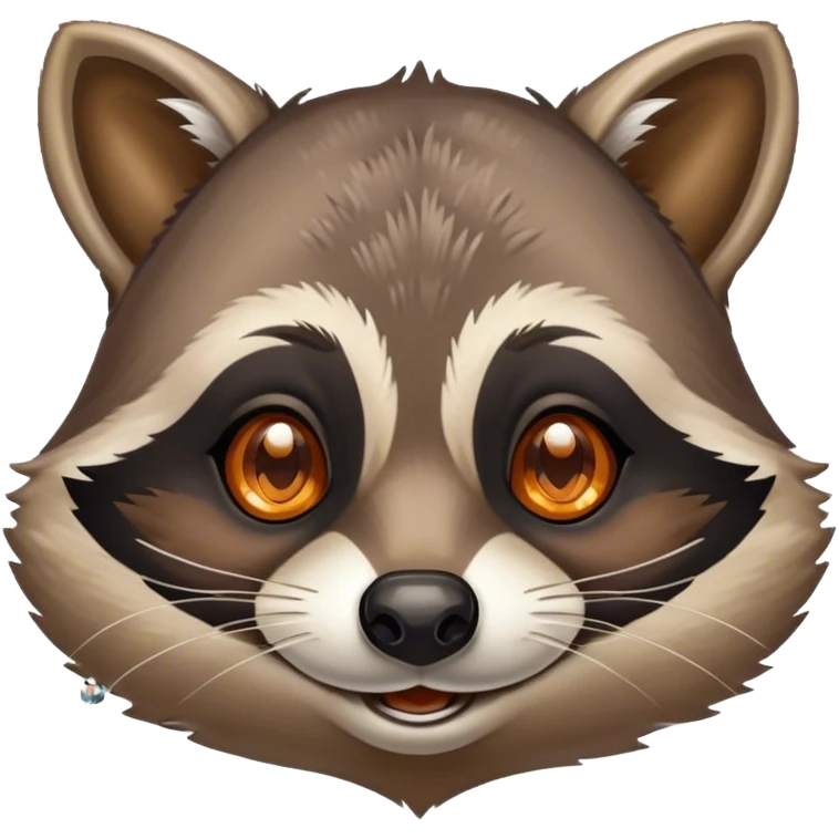 Victorian fairytale illustration depicting a happy raccoon with tanned skin, adorned with amber and diamonds emoji