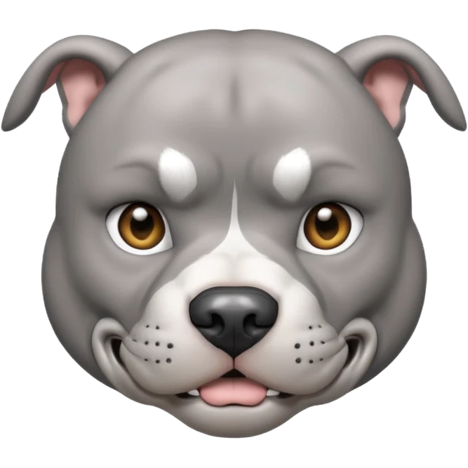 silver pitbull grey eyes emoji