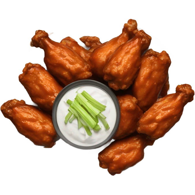 Football with buffalo wings  emoji