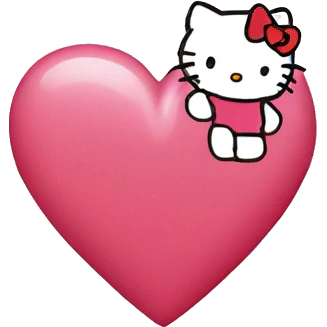 hello kitty heart emoji