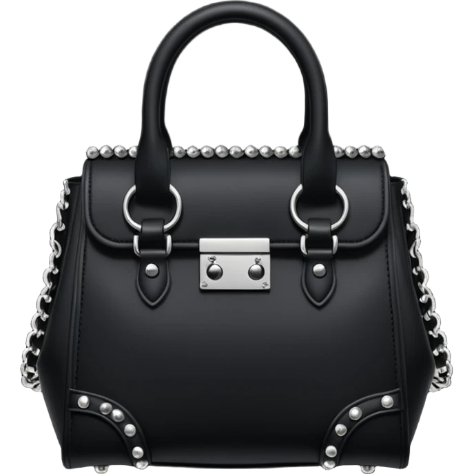 Ultra realistic Alexander Wang bag, in a dark gothic aesthetic style with matching dark gothic style Luxury embellishments, 8k hd quailty  emoji