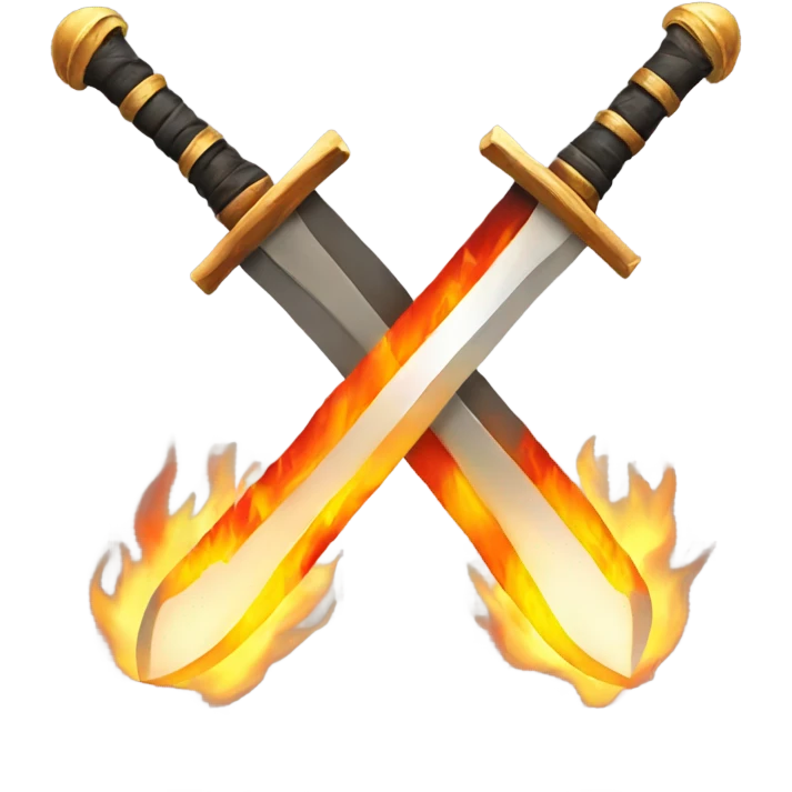 Cross swords on fire  emoji