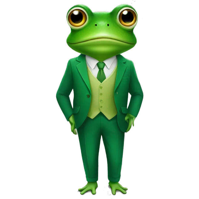 frog in a green suit emoji