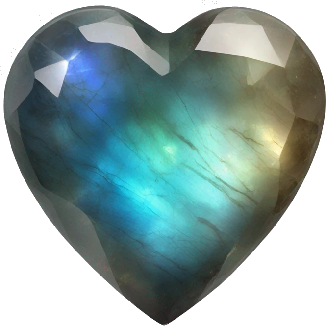 Labradorite crystal heart emoji