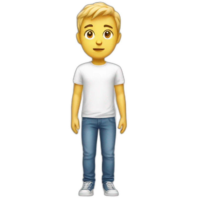 white boy wearing a t shirt emoji