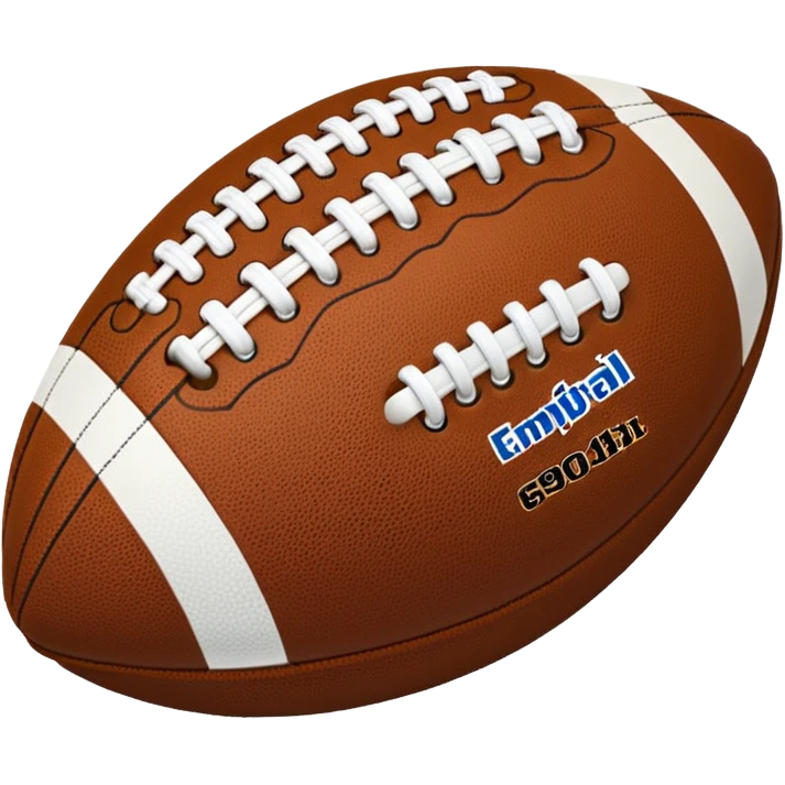 American football colored #69BE29 with stitching colored #002243 emoji