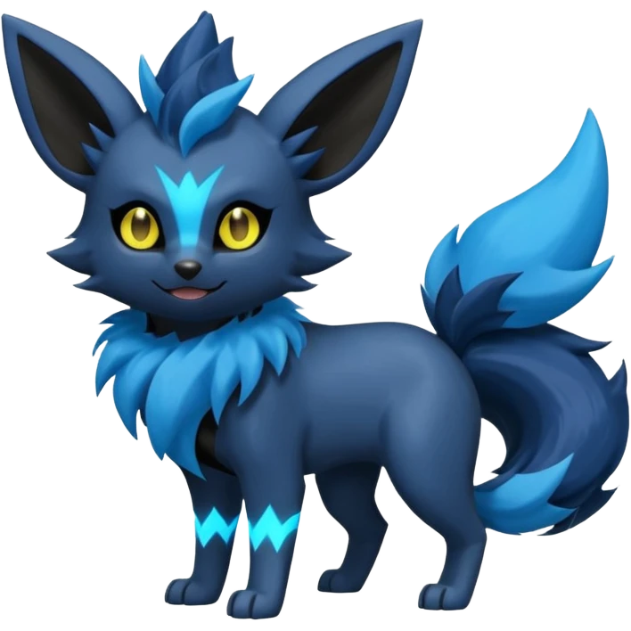 Eeveelution-Luxray-Luxio-fusion-hybrid-animal-Fakémon-Pokémon-creature emoji