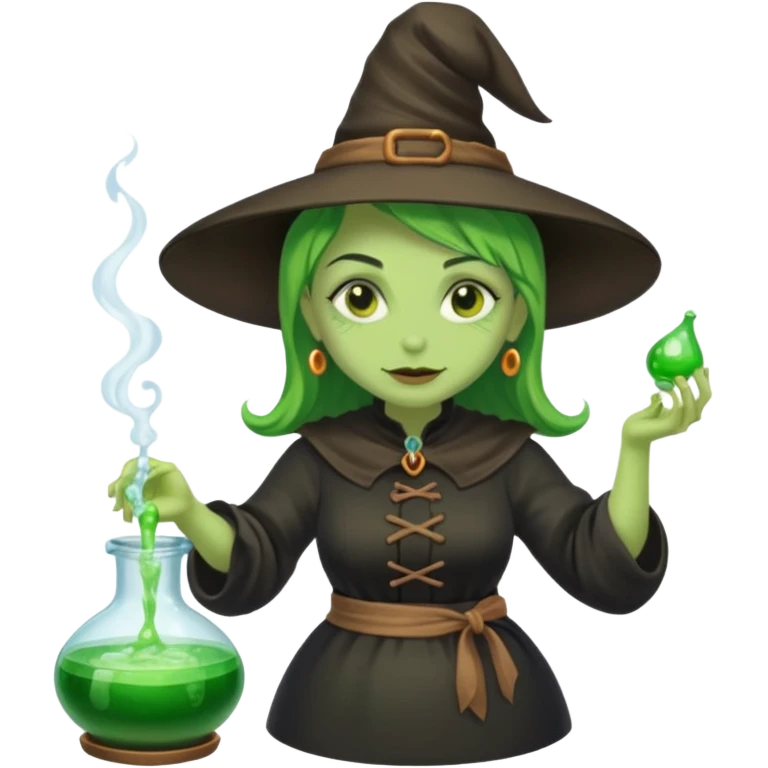 green witch cooking potion emoji