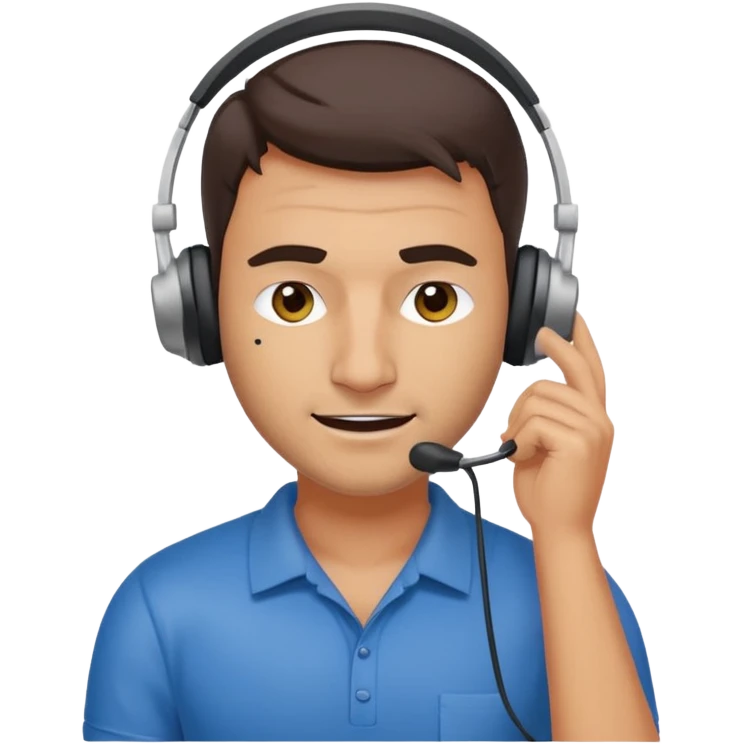 mean looking phone scammer in sketchy call center from pakistan working our of bedroom emoji