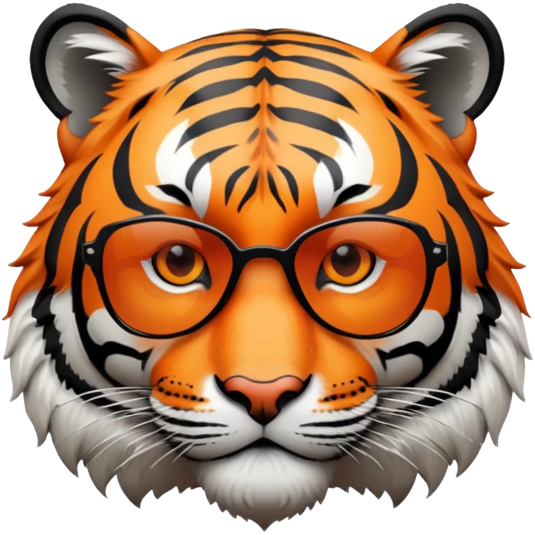 tiger head with dark sunglasses emoji