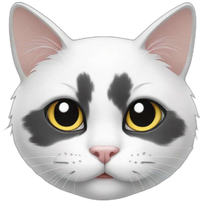White and black cat emoji