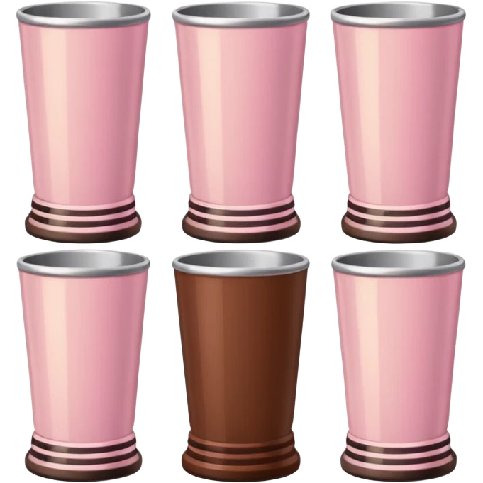Pink, beige and brown Stanley cups emoji