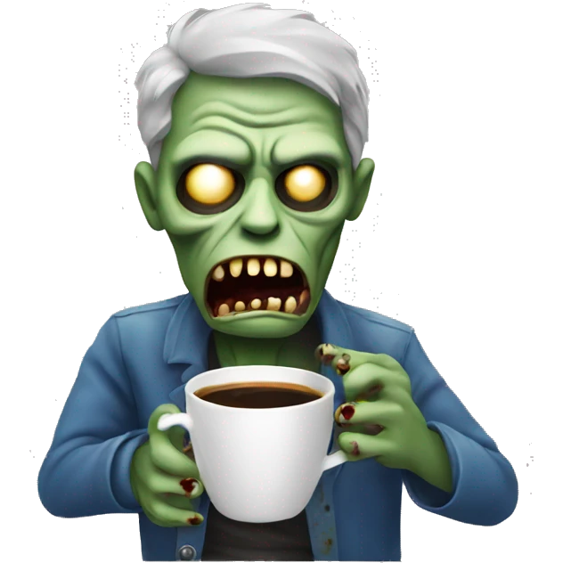 zombie drinking coffee emoji