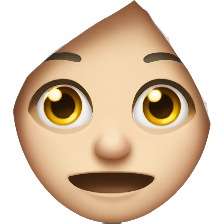 flushed eyes on no teeth smile but eyes are completely black emoji