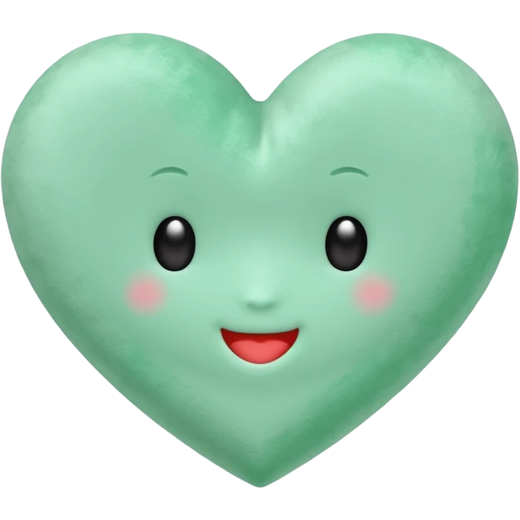 heart with a velvet mint center emoji