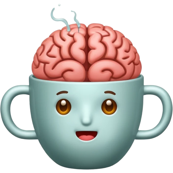 Brain in a cup emoji