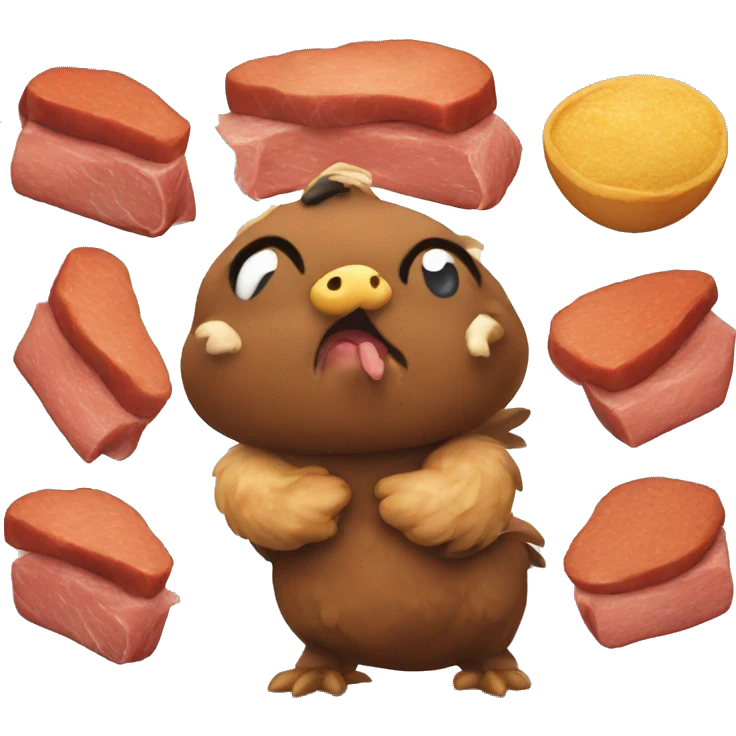 No chicken only beef emoji