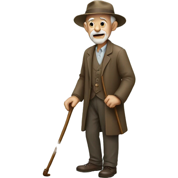 Old man with cane emoji