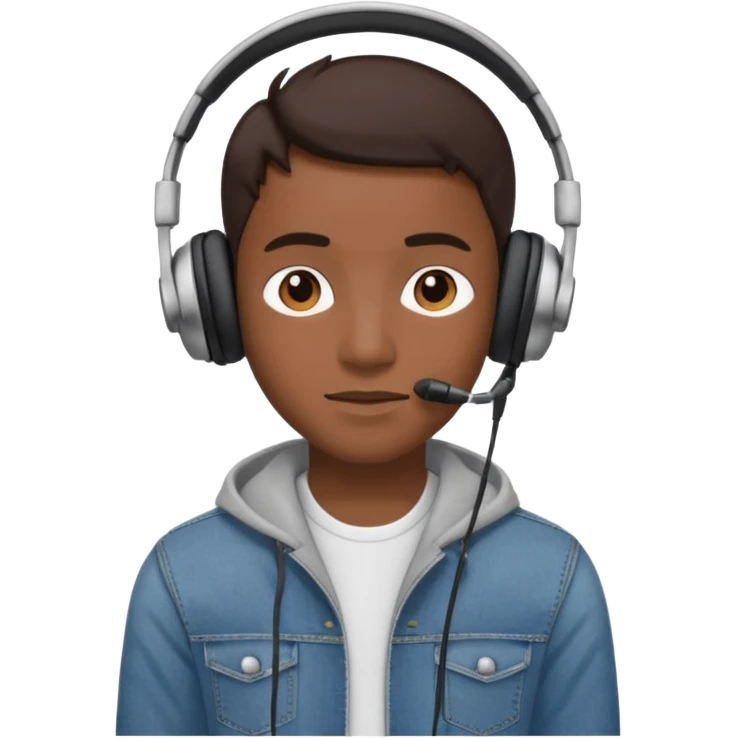 Brown and jeanse headphones beats minimalism emoji