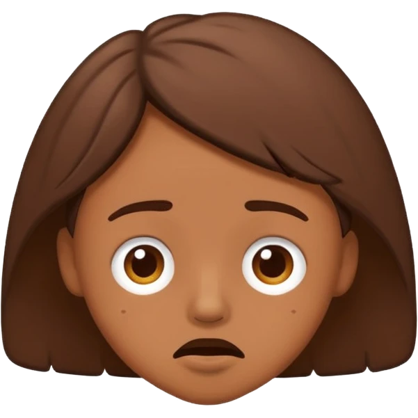 personita cansada o mareada, estilo doodle cute, persona de color  emoji