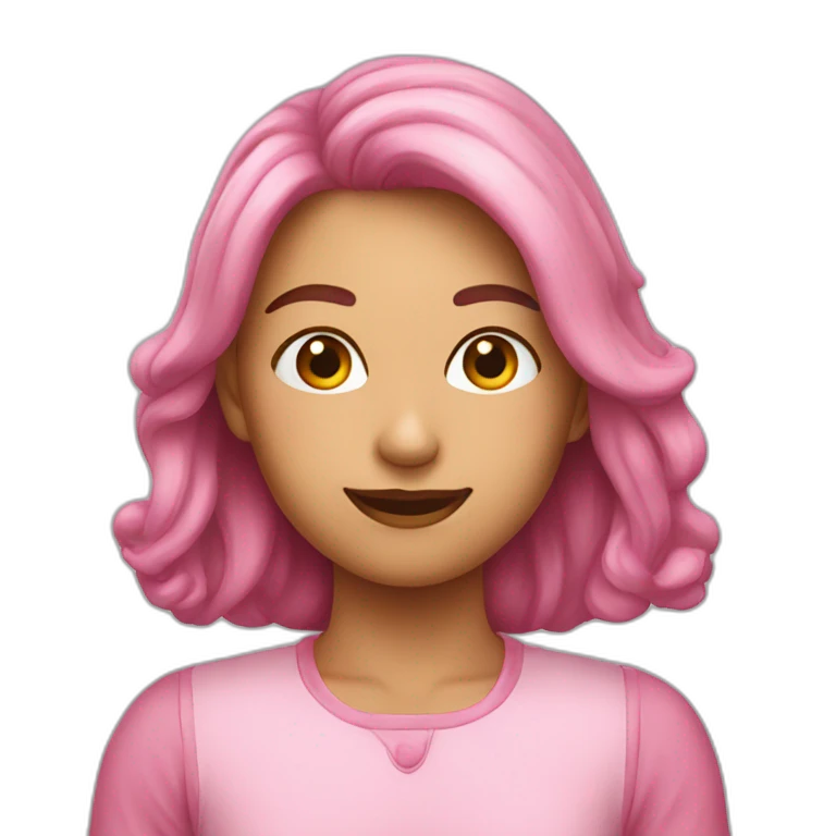 Caca de couleur rose emoji