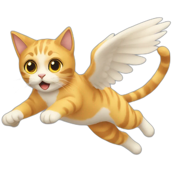flying-cat emoji