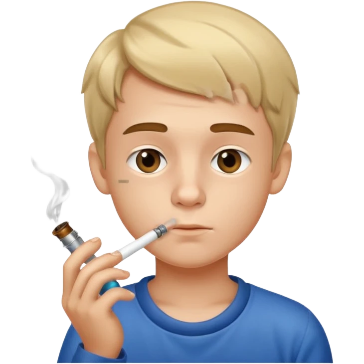 Boy smoking from a glass pipe emoji