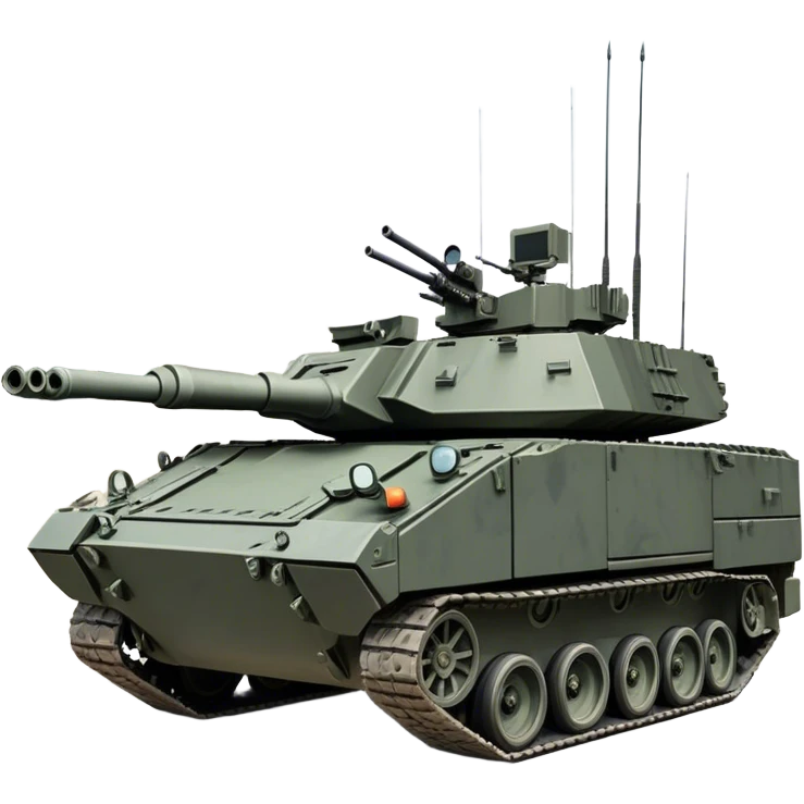 Stryker M1126 (2020) – Cinematic-realistic Stryker M1126 armored personnel carrier, its dark grey-green hull speeding down a war-torn street. The eight large wheels grip the cracked pavement as infantry hunker inside, the turret-mounted .50 cal machine gun scanning rooftops for threats under the eerie glow of distant fires. emoji