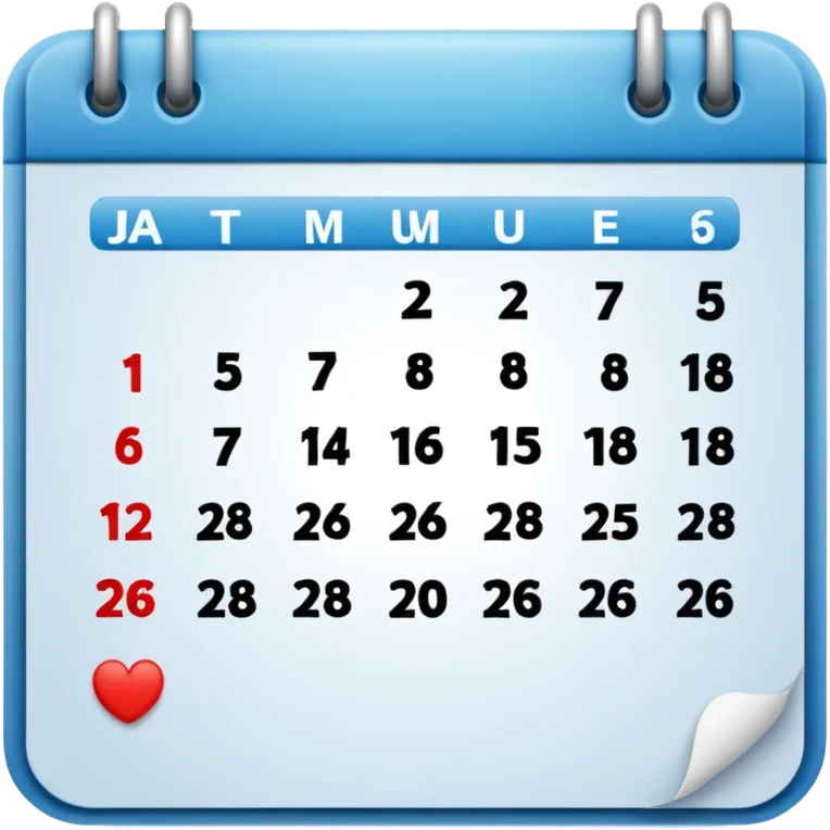 calendar january 2026 emoji