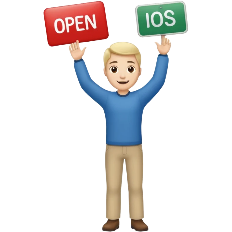 man holding up an open sign, full body emoji