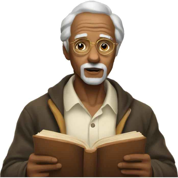 Old golden an read books  emoji