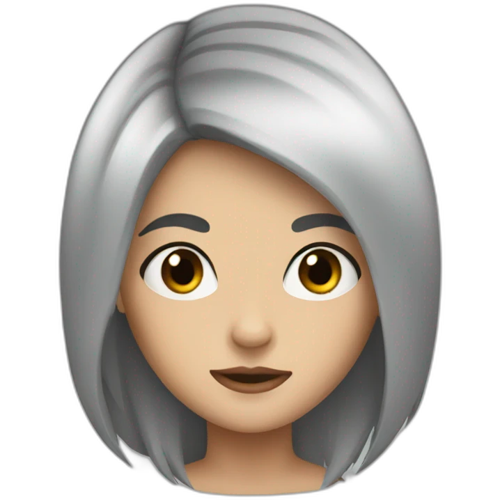 girl with black hair and brown eyes mad emoji