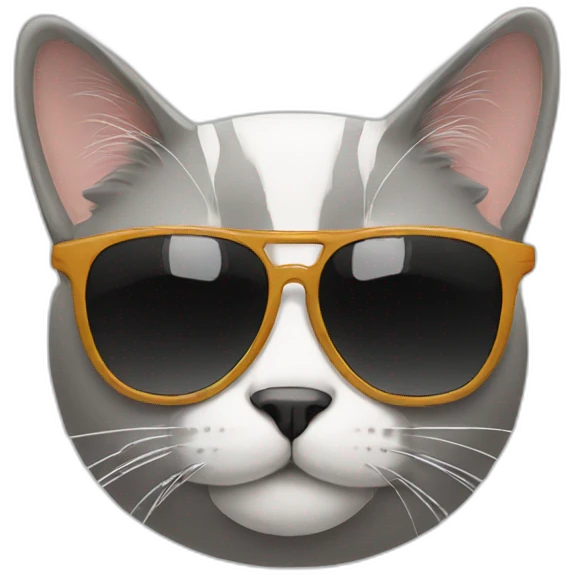 Cat with sunglasses emoji