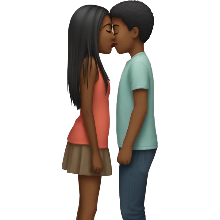 girl kiss boy emoji