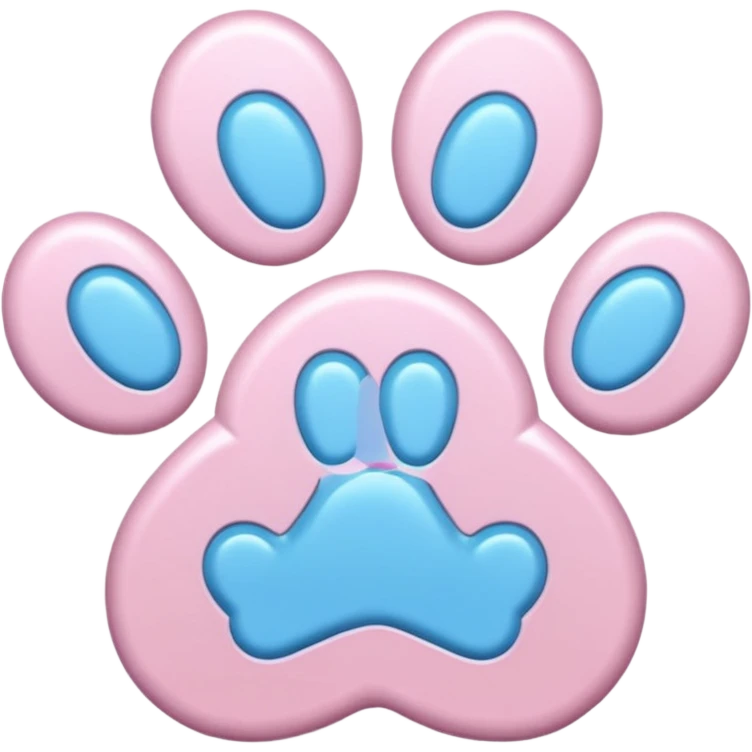 a pastel pawprint emoji