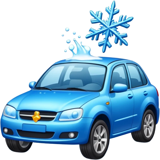 antifreeze car product, snowflake icon emoji
