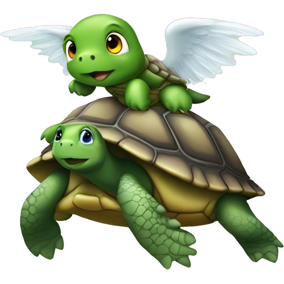 Turtle with angel emoji