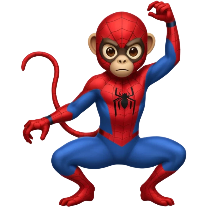 Monkey with spiderman suit emoji