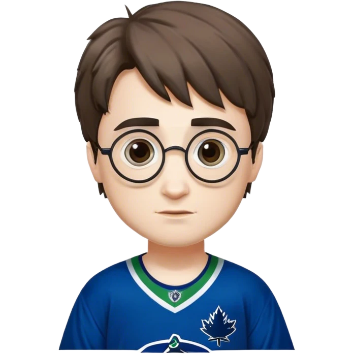 Harry Potter wearing Canucks jersey emoji