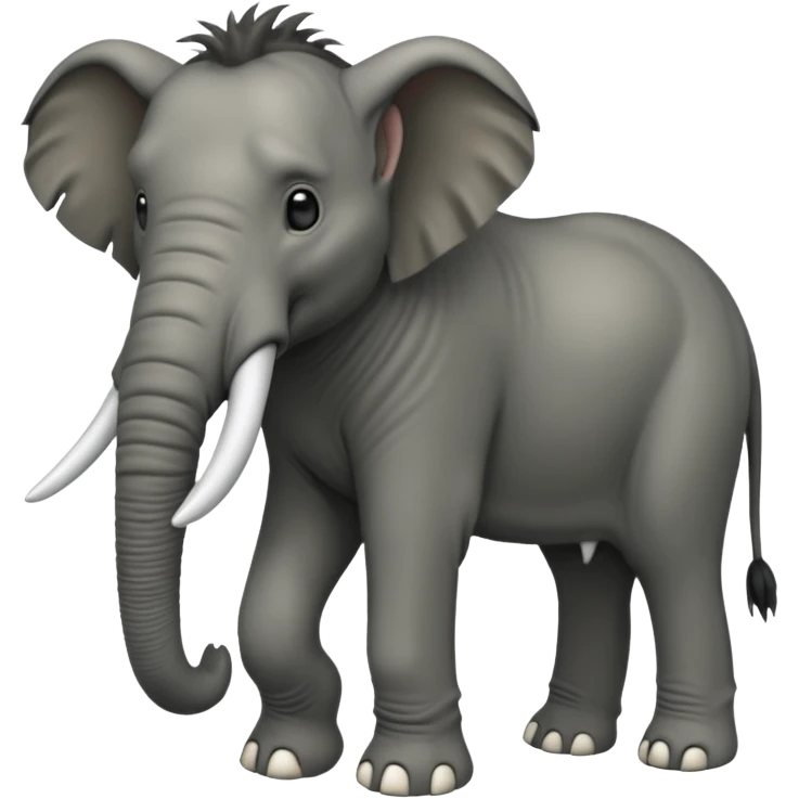 Wildebeest-elephant-hybrid-fusion-animal-creature, full body emoji