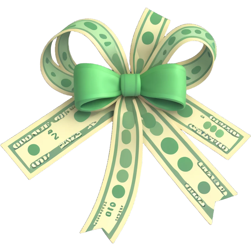 money with a bow emoji
