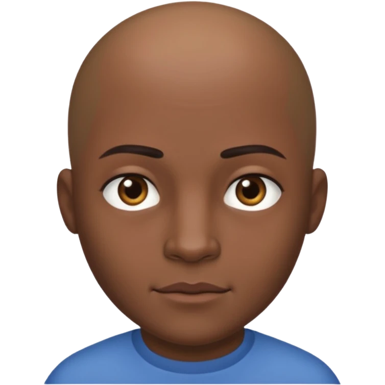 CJ From the game GTA SAN ANDRES Bald, straight jaw and slightly thick eyebrows emoji