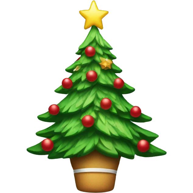 Christmas tree with a bow emoji