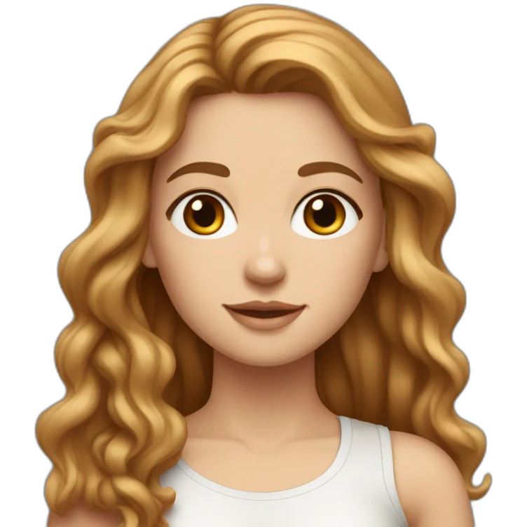 white-girl-with-long-wavy-brown-hair-wearing-crop-top emoji