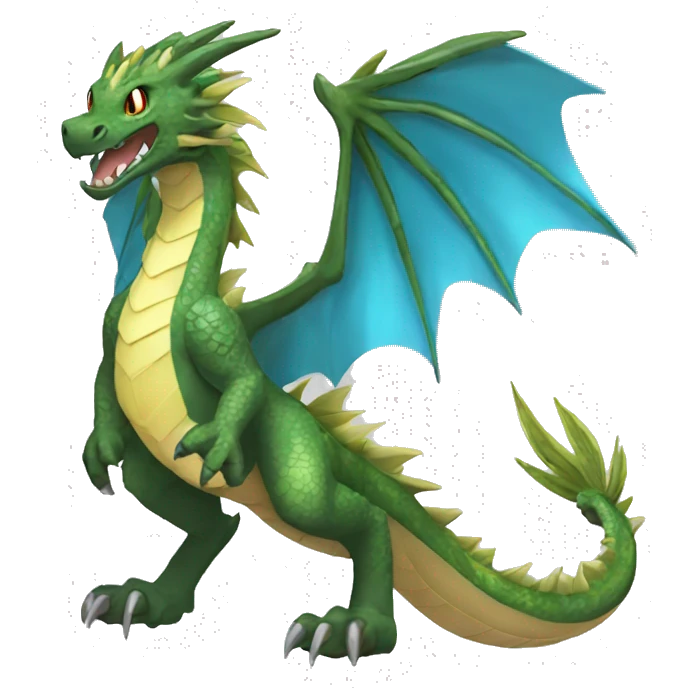   Cool Legendary Earthly Muddy Jungle Grass Dragon Fakemon emoji