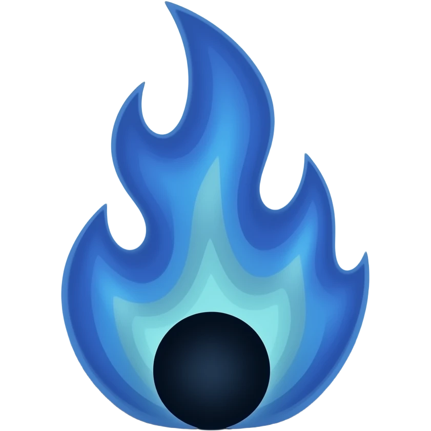 fiery dark blue mana vapor being consumed by a dark swirling vortex emoji