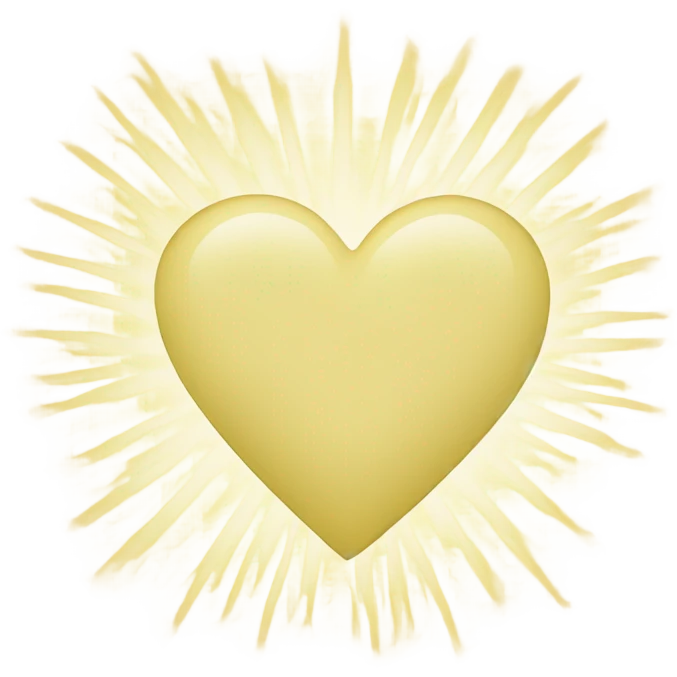 love in light yellow emoji